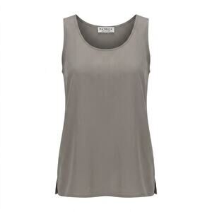 Vintage Patrick Collection 100% Silk Gray Scoop Neck Tank Top Women Size S